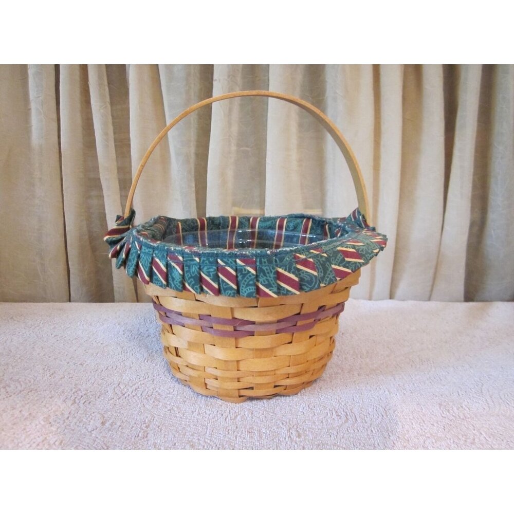 2000 Longaberger Good Morning Glory Basket Liner & Insert